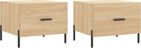 vidaXL Τραπεζάκια Σαλονιού 2 τεμ Sonoma Δρυς 50x50x40 εκ Επεξ. Ξύλο