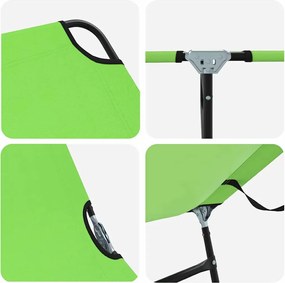 vidaXL Πτυσσόμενη ξαπλώστρα Πράσινο 188 x 57 x 86,5 εκ. Πολυεστέρας