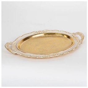 Δίσκος Πολυρεσίν Χρυσό-Λευκό 44x3.5x28cm 752-16080 Estheti-752-16080-Λευκό-Χρυσό 752-16080