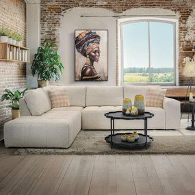 Γωνιακός Καναπές Carmen Fylliana Αριστερή Γωνία Κρέμ 304x242x89 εκ. 304x242x89 εκ.