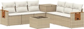 vidaXL Σετ Καναπέ 8 τμχ. Μπεζ και Κρέμ 55 x 55 x 37 εκ