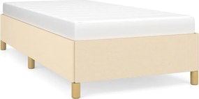 vidaXL Σκελετός Κρεβατιού Χωρίς Στρώμα Κρεμ 100 x 200 εκ. Υφασμάτινο