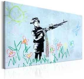 Πίνακας - Boy with Gun by Banksy 90x60