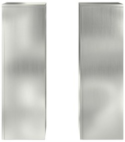 vidaXL Υπαίθρια Σταντ Φυτών Πυλώνας 2 τμχ 24x24x75 εκ Γαλβανισμένο Ατσάλι