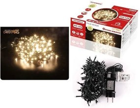 200 Χριστουγεννιάτικα Λαμπάκια LED Θερμό Λευκό 13Μ Εξωτερικού χώρου σε Σειρά με Πράσινο Καλώδιο Arrango AN57300