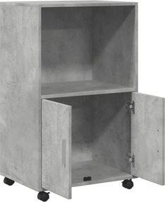 vidaXL Ντουλάπι Τροχήλατο Γκρι Σκυρ. 55x40x91 εκ. από Επεξ. Ξύλο