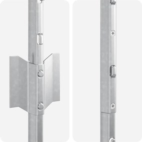 vidaXL Στύλος Περιφράξεων 22 pcs Ασημί 140 cm Ατσάλι