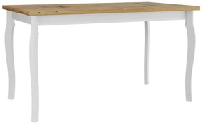 Τραπέζι Victorville 331, Artisan βελανιδιά, Άσπρο, 78x80x140cm, 34 kg, Επιμήκυνση, Πλαστικοποιημένη μοριοσανίδα, Ξύλο, Ξύλο: Οξιά | Epipla1.gr