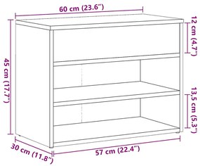 ΠΑΓΚΟΣ ΠΑΠΟΥΤΣΙΩΝ ΤΕΧΝΙΤΗΣ ΔΡΥΣ 60X30X45 ΕΚ. ΕΠΕΞΕΡΓΑΣΜΕΝΟ ΞΥΛΟ 856755