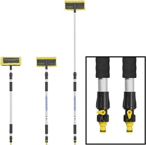 PROPLUS βούρτσα πλυσίματος 150681, τηλεσκοπική έως 1.8m, κίτρινη/μαύρη