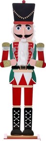 Χριστουγεννιάτικος Ξύλινος Καρυοθραύστης 14x45εκ 2 χρώματα
