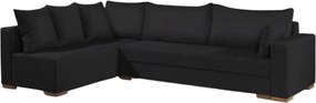 Γωνιακός καναπές Trendy-Δεξιά-265φ 165β εκ.-Μαύρο
