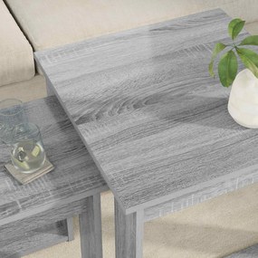 vidaXL Σετ Τραπεζιού Για Καφέ 2 pcs Γκρίζο Σονομα 50 x 52 x 42 εκ