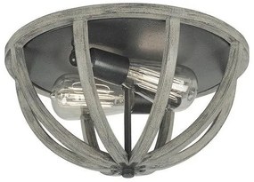 Πλαφονιέρα Φωτιστικό Οροφής 2xE27 60W IP20 Allier Elstead-FE-ALLIER-F-WW-Γκρι FE-ALLIER-F-WW
