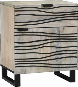 vidaXL Κομοδίνο Λευκό 50 x 33 x 60 εκ Επεξεργασμένο Ξύλο