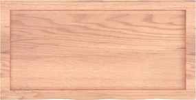 vidaXL Επιφ Τραπεζιού Αν Καφέ 80x40x(2-6)εκ. Επεξ. Μασίφ Ξύλο Δρυός