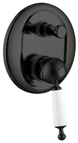 Bugnatese Oxford 6372 Black Matt Μίκτης Εντοιχισμού 2 Εξόδων με Εκτροπέα