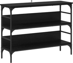vidaXL Τραπέζι κονσόλας Μαύρη δρυς 100 x 32 x 75 εκ Επεξεργασμένο ξύλο