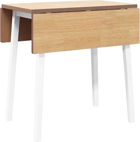 vidaXL Τραπεζαρία Λευκό μασίφ ξύλο καουτσούκ