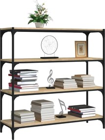 vidaXL Βιβλιοθήκη Sonoma Δρυς 100x33x100 εκ. Επεξεργ. Ξύλο &amp; Ατσάλι