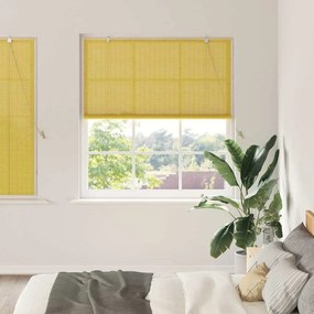 vidaXL Ρόλερ Κίτρινο 140 x 160 cm Μπαμπού