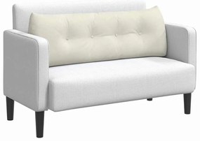 vidaXL Μαξιλάρι Πλάτης Κρεμ 140 x 24 x 50 εκ Βελούδο