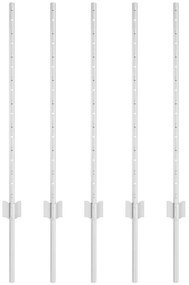 vidaXL Πό posts φράχτη 5 pcs Ασημί 80 cm Γαλβανισμένος χάλυβας