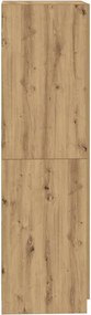 vidaXL Ντουλάπα Τεχνίτης Δρυς 90x52x200 εκ Επεξεργασμένο Ξύλο