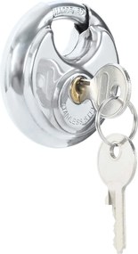 vidaXL Κλειδώματα Discus με Κλειδιά Ασημί Ανοξείδωτο ατσάλι
