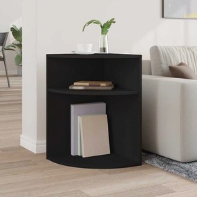 vidaXL End Table Μαύρο 39,7 x 39,7 x 60 εκ Επεξεργασμένο ξύλο