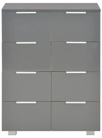vidaXL Συρταριέρα Γυαλιστερή Γκρι 60 x 35 x 80 εκ. από Μοριοσανίδα
