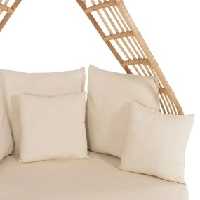 ΚΑΝΑΠΕΣ ΕΞΩΤ.ΧΩΡΟΥ ΣΤΡΟΓΓΥΛΟΣ MARJOM  ΦΥΣΙΚΟ RATTAN-ΕΚΡΟΥ ΥΦΑΣΜΑ Φ148x287Υεκ.