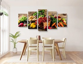 Εικόνα 5 μερών φρέσκα φρούτα και λαχανικά - 100x50
