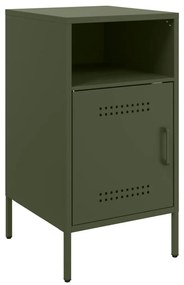 vidaXL Κομοδίνα 2 τεμ. Πράσινο Λαδί 36x39x68 εκ. από Χάλυβα