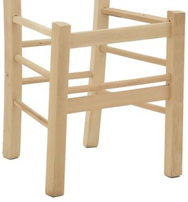 Καρέκλα καφενείου επιλοχία Santo άβαφο ξύλο 42x40x89εκ