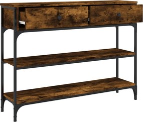 vidaXL Τραπέζι Κονσόλα Καπνιστή Δρυς 100x25x75 εκ. Επεξεργ. Ξύλο