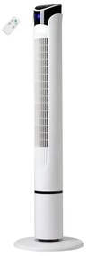 Ανεμιστήρας πύργου Elite ETTF-0332, 45W, 100 cm, Χρονοδιακόπτης, 3 ταχύτητες, Οθόνη LED, Τηλεχειριστήριο, Λευκό