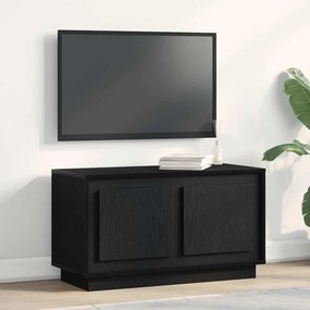 vidaXL Βάση τηλεόρασης Μαύρο Δρυς 80x35x45 εκ Κατασκευασμένο ξύλο