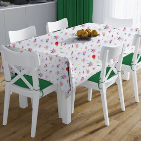 Αλέκιαστο Τραπεζομάντηλο (140x180) Dimcol Daisies 463 White-Pink