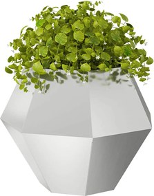 vidaXL Γλάστρα Ασημί 75 x 75 x 60 εκ Επικαλυμμένος Χάλυβας