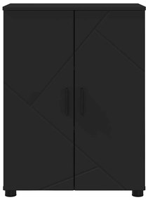 vidaXL Ντουλάπι Μπάνιου Μαύρο 60 x 35 x 80 εκ Επεξεργασμένο ξύλο