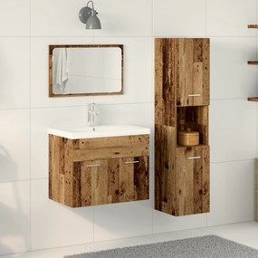 vidaXL Σετ Άλλο 3 pcs Παλιό ξύλο 30 x 30 x 130 εκ Επεξεργασμένο ξύλο