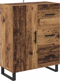 vidaXL Highboard με συρτάρι 2 pcs Παλιό ξύλο Επεξεργασμένο ξύλο