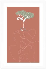 Αφίσα με παρπαστού Ρίζες της αγάπης - 40x60 white