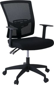 BF2910 Πολυθρόνα Γραφείου Μαύρο Mesh - Ύφασμα Μαύρο   1τμχ