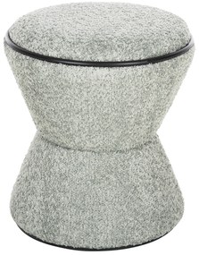 ΣΚΑΜΠΟ ΣΤΡΟΓΓΥΛΟ LINNER HM9604.05 ΜΠΟΥΚΛΕ ΥΦΑΣΜΑ ΦΥΣΤΙΚΙ-ΜΑΥΡΗ ΛΕΠΤΟΜΕΡΕΙΑ Φ38x44 εκ.