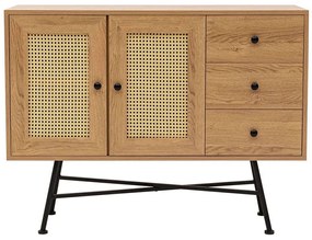 Μπουφές Nala 141HWR1125 120x40x90cm Natural Μοριοσανίδα, Μέταλλο