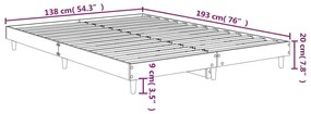 ΠΛΑΙΣΙΟ ΚΡΕΒΑΤΙΟΥ ΜΑΥΡΟ 135X190 ΕΚ. ΕΠΕΞΕΡΓ. ΞΥΛΟ 832078