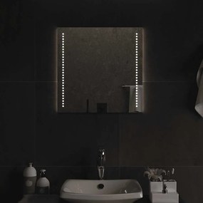 vidaXL Καθρέφτης Μπάνιου με LED 50x50 εκ.