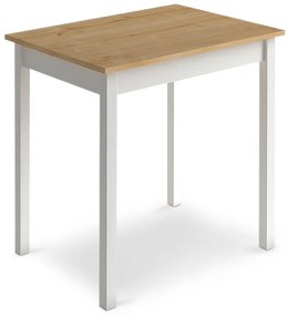 Τραπέζι Mini Megapap μεταλλικό - μελαμίνης χρώμα oak - λευκό 78x59x75εκ. - 0117682